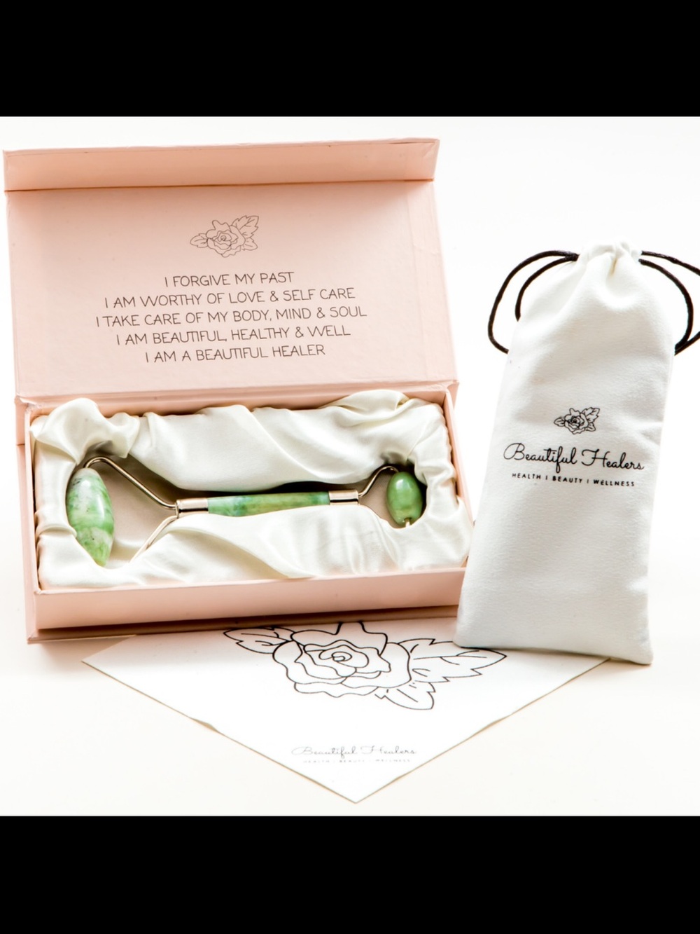 Green Jade Facial Roller - Skincare Massager